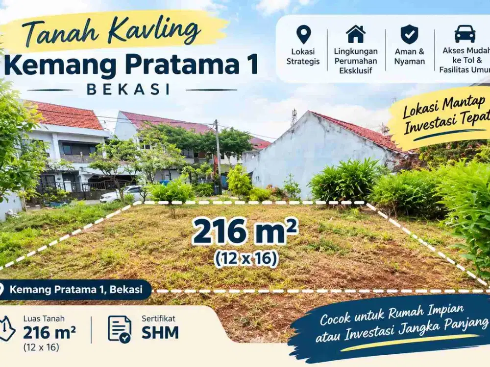 [JUAL MURAH] Tanah Kavling Kemang Pratama 1 Bekasi, Bekasi Kota