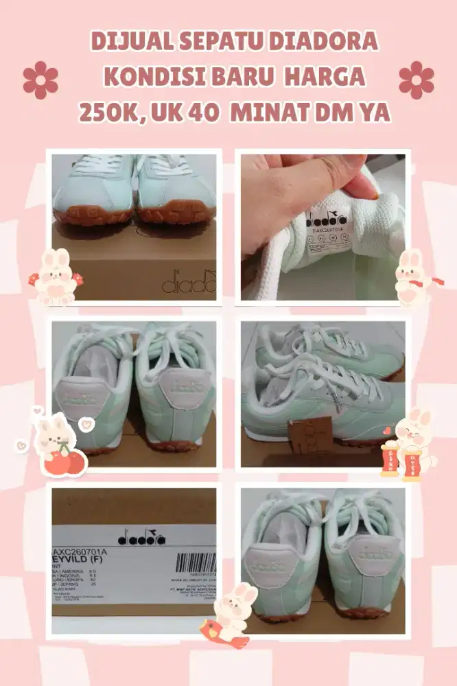 Dijual sepatu kondisi Baru merek Diadora