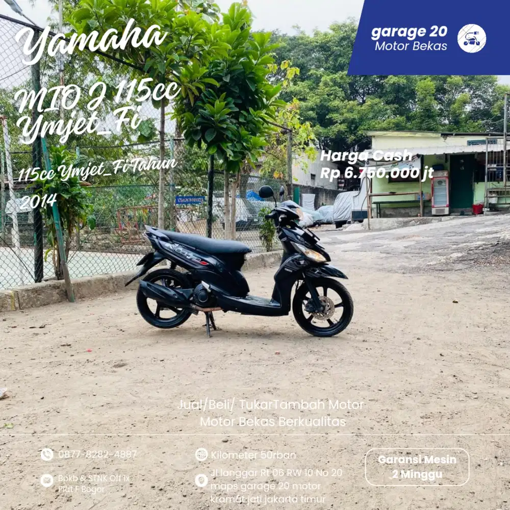 Yamaha Mio J 115cc Ymjet_Fi Tahun 2014 Pajak Off