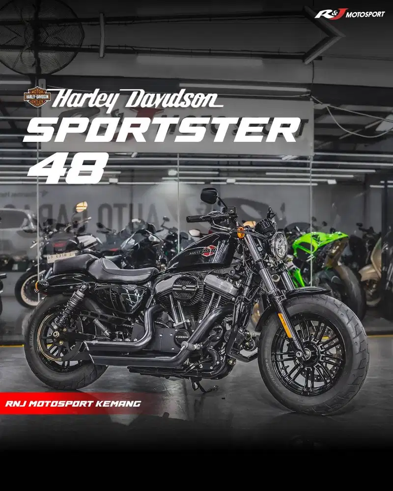 Harley Davidson Sportster 48 Nik 2019 odo 12.000 an km Knalpot V&H