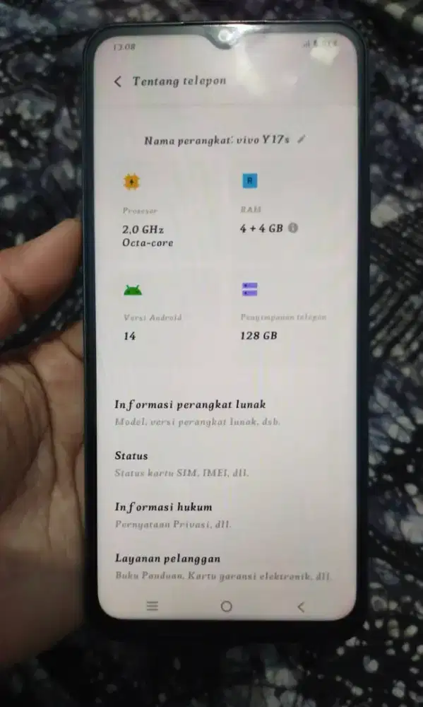 Vivo y17s 4+4/128Gb