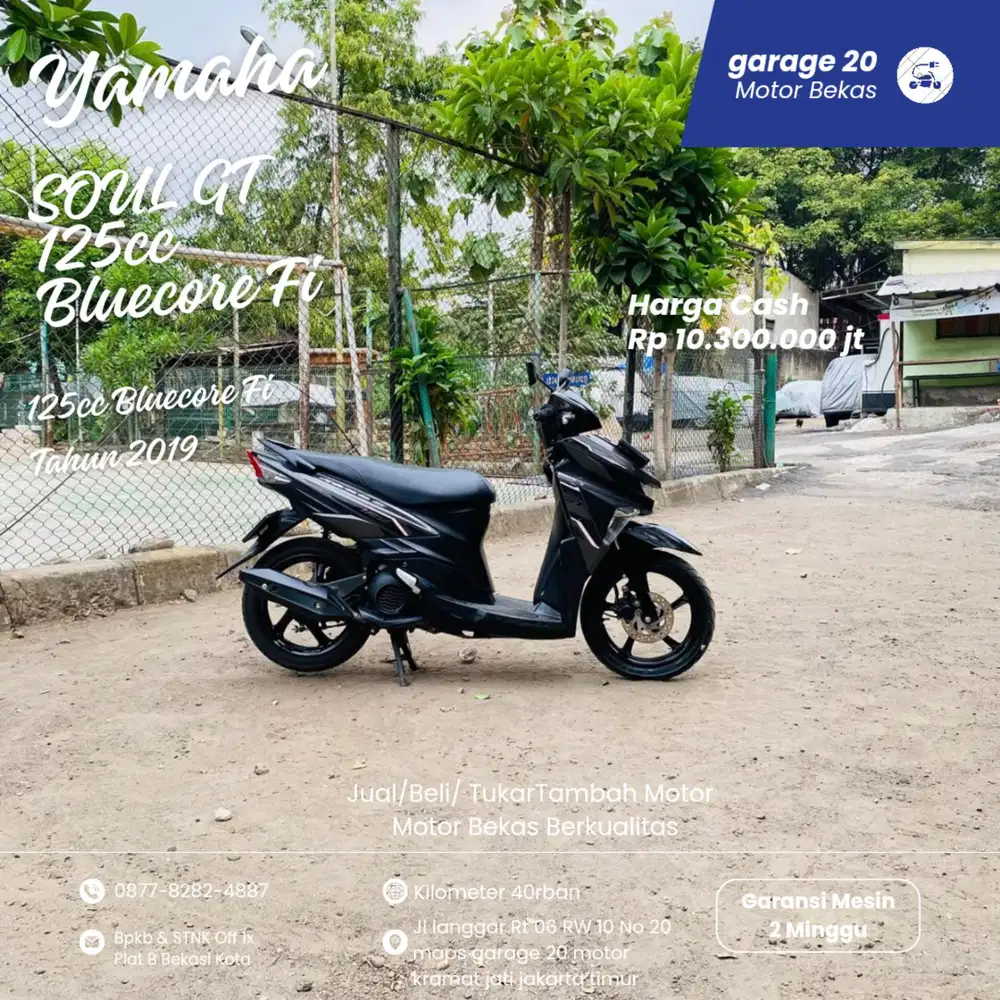 Yamaha Soul GT 125cc Bluecore Fi LED Tahun 2019 Pajak Off