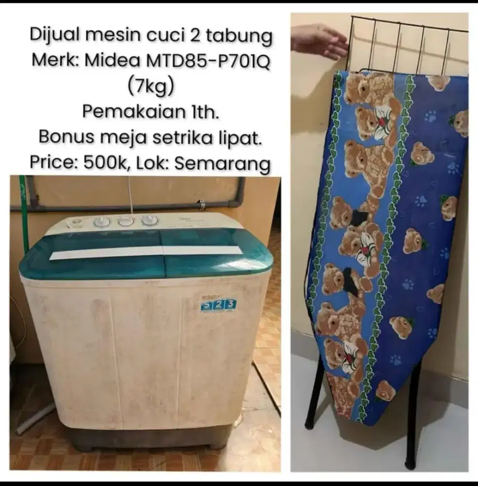 Jual mesin cuci dua tabung cap 7 kg