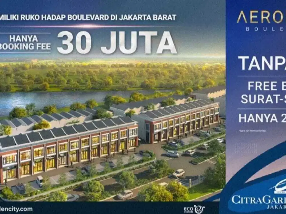 Dijual Ruko Aerolink Boulevard Citra 8, Citra Garden City, Jakbar