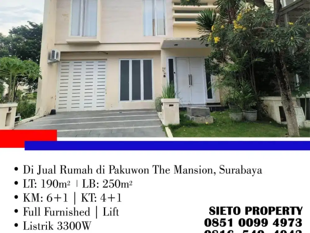 Disewa Cepat! Rumah Mewah Full Furnish  di Pakuwon The Mansion, Surabaya Barat
