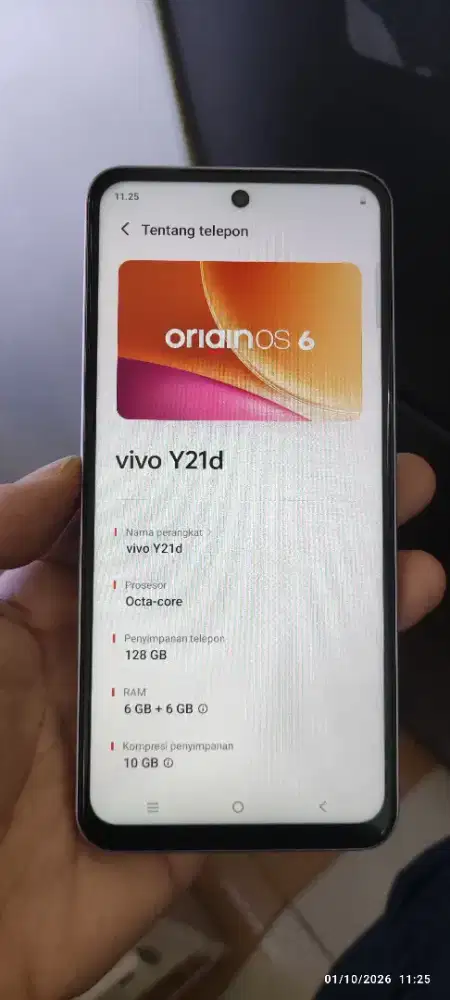 Vivo Y21d Ram 6/128Gb Fullset Original Masih Garansi