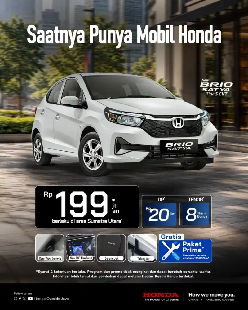 HONDA BRIO | DP RINGAN & CICILAN SESUAI BUDGET