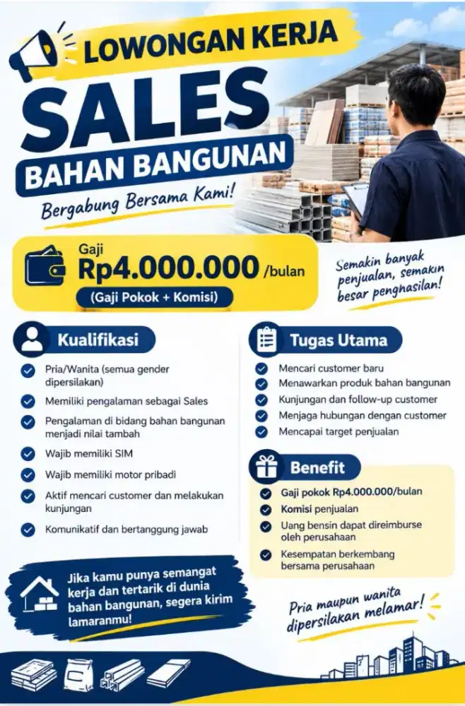 SALES BAHAN BANGUNAN