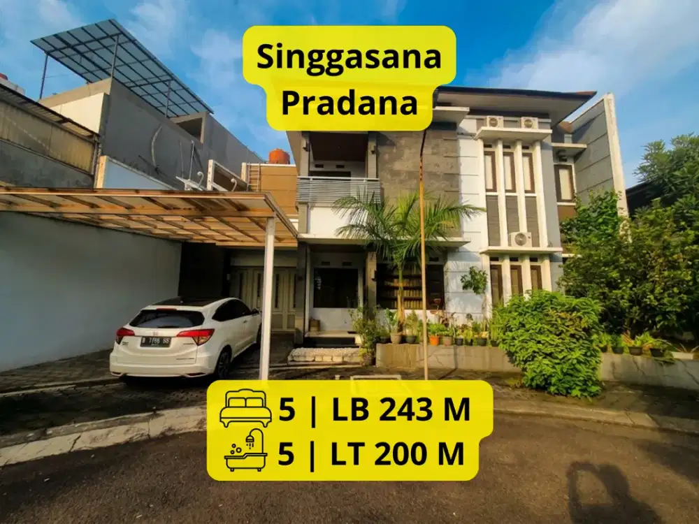 DIJUAL RUMAH SIAP HUNI SINGGASANA MEKARWANGI | LT 200 m² | LB 243 m² | 5 KT | 5 KM | SHM