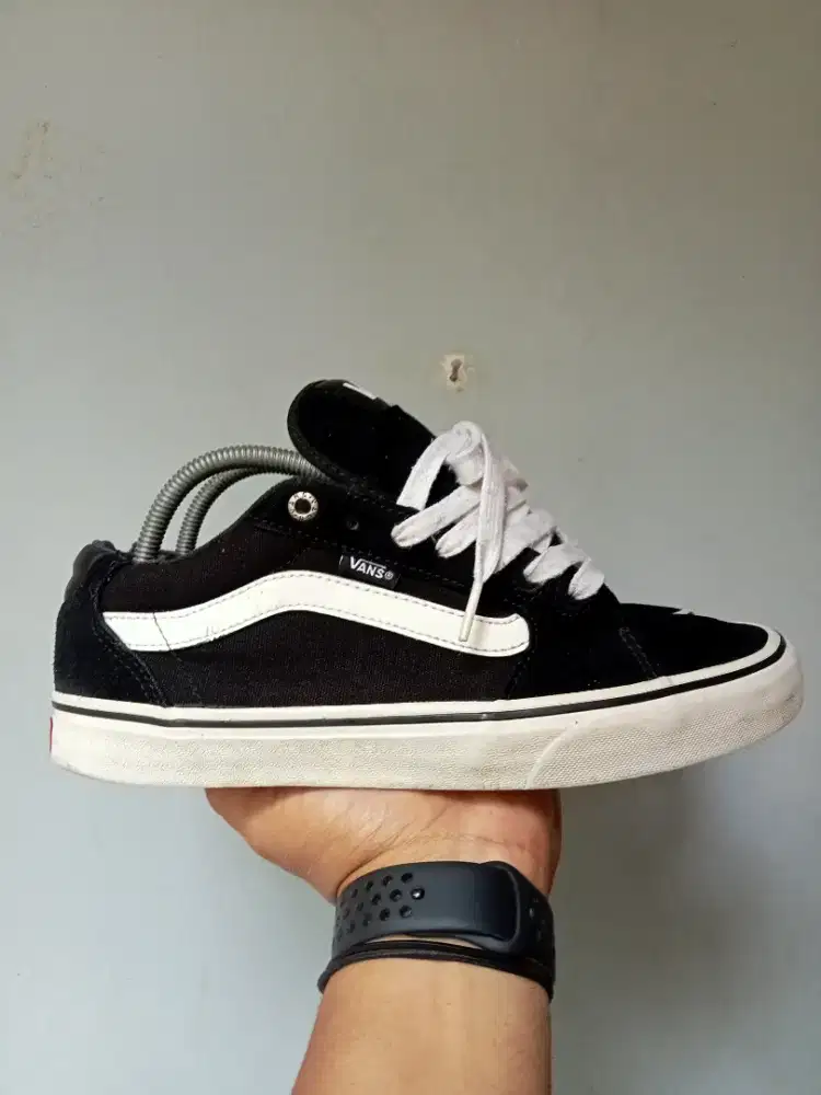 jual sepatu vans filmore black white skateboard
