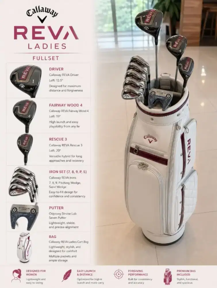 Stick Golf Ladies Callaway REVA Full Set