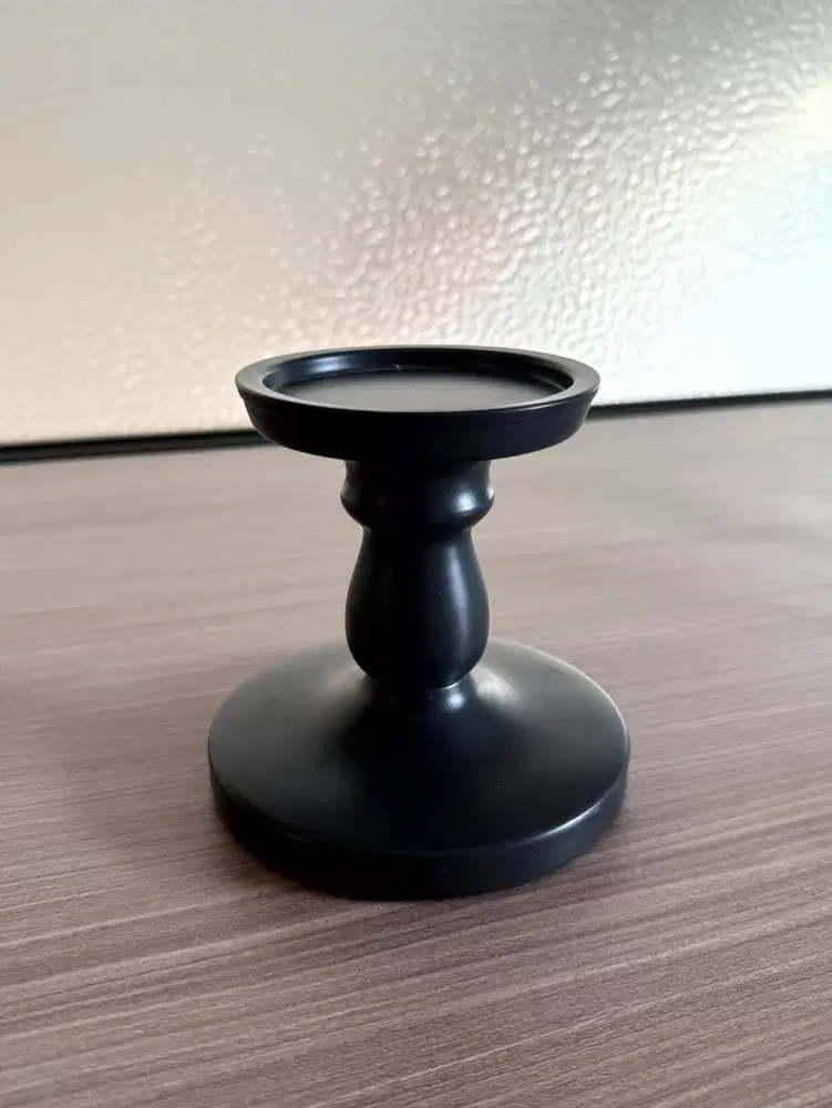 IKEA Tempat Lilin Hitam Pendek / Candle Holder Estetik
