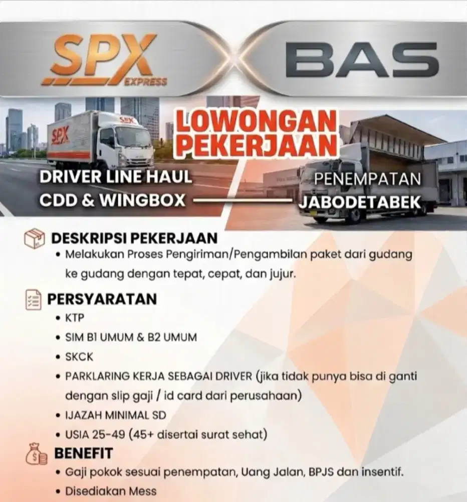 Lowongan kerja driver
