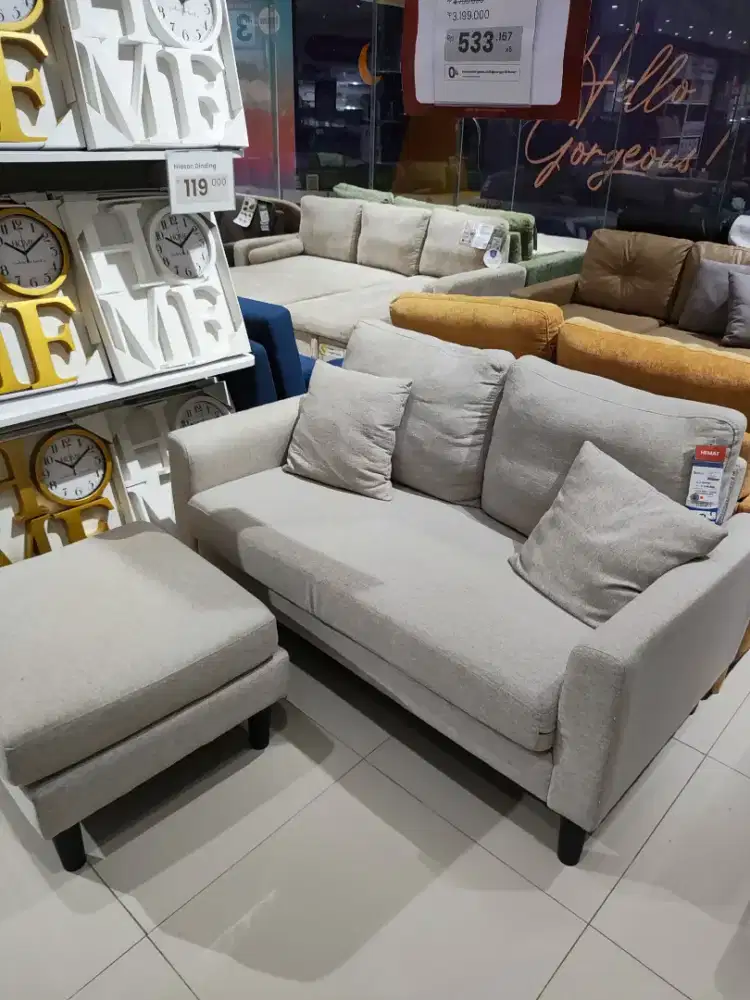 Sofa L minimalis fabric