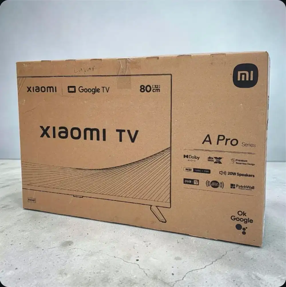 TV Android Xiaomi A Pro 32 inci - masih bening lengkap