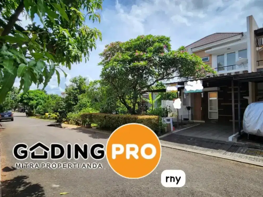 DIJUAL RUMAH 2 LANTAI DI CLUSTER KOTA WISATA CIBUBUR – SAMPING TAMAN