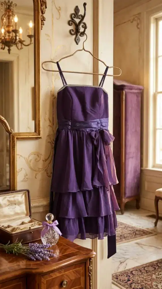 Dress pesta ungu