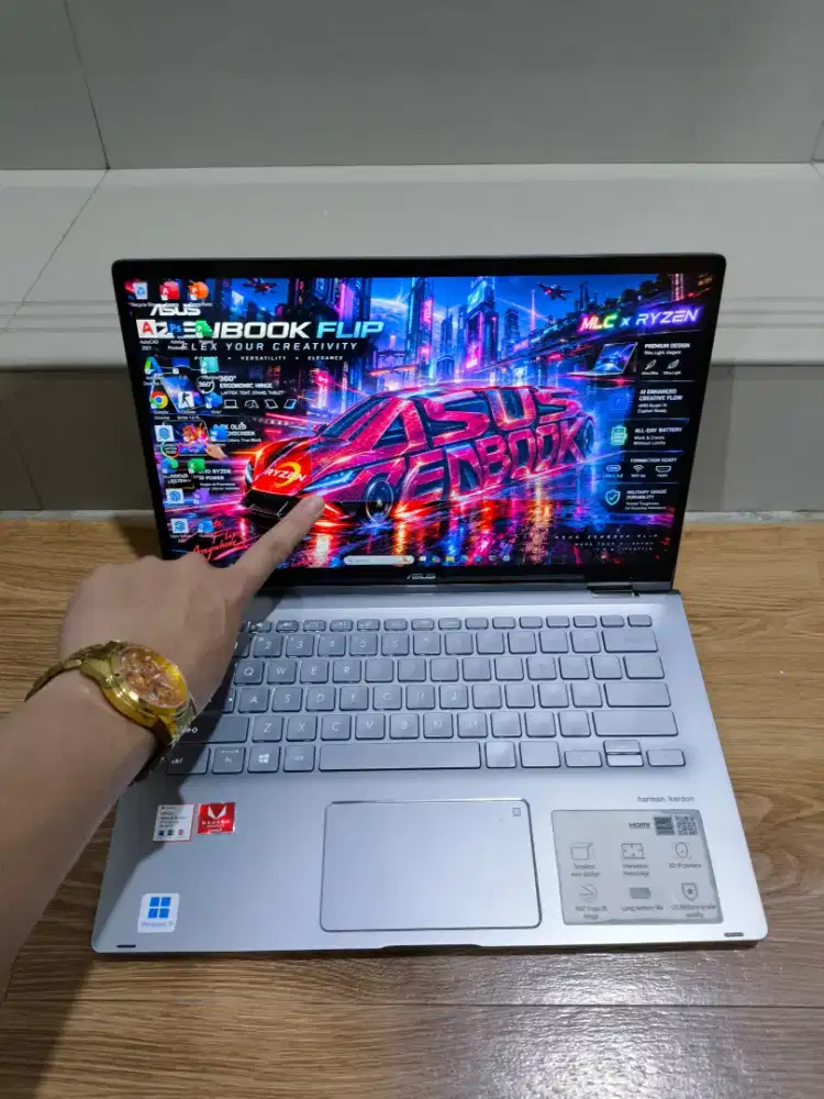 ASUS ZENBOOK FLIP UX462DAZ -311 Ryzen5 SSD 512GB]Touchscreen bisa flip