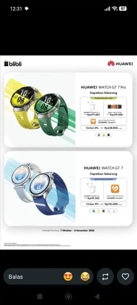 CASH, KREDIT,TUKER TAMBAH DI HUAWEI STORE CILEGON CENTER MALL
