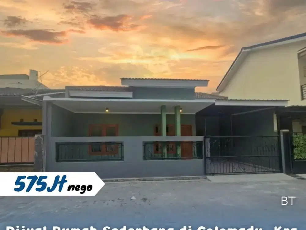 DIJUAL HUNIAN NYAMAN SIAP HUNI – COLOMADU KARANGANYAR