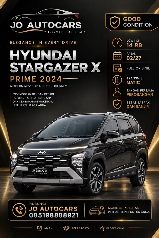 FULL ORIGINAL ! Hyundai stargazer X prime 2025 matic style 2024 rush
