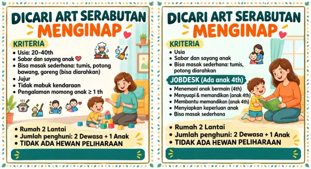 LOKER asisten rumah tangga