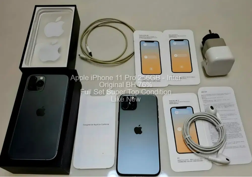 iPhone 11 Pro 256GB Midnight Green Bea Cukai Fullset Original Resmi