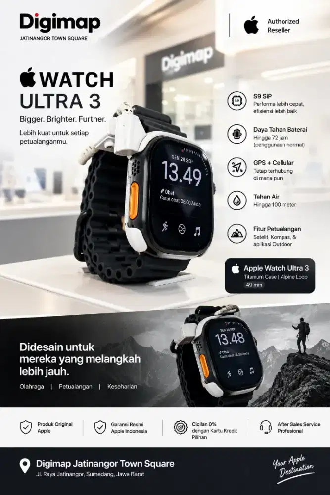 APPLE WATCH ULTRA 3 — SIAP MENEMANI SETIAP PETUALANGANMU!