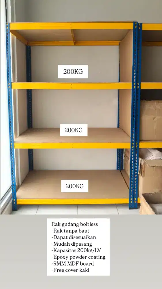 Rak besi kayu serba guna