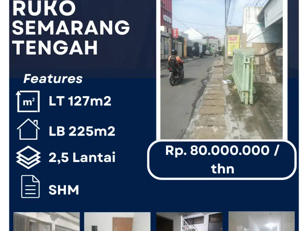 Disewakan Ruko Tengah Kota  Siap Usaha antara  MT Haryono - Dr Cipto, Semarang