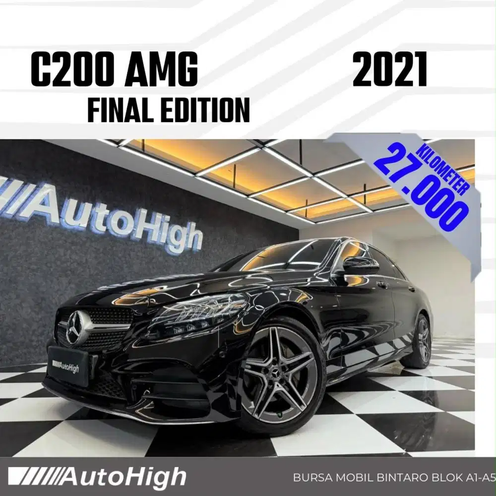 DP10% [Km27.000] C200 AMG 2021 Black Reg 2019 #AUTOHIGH