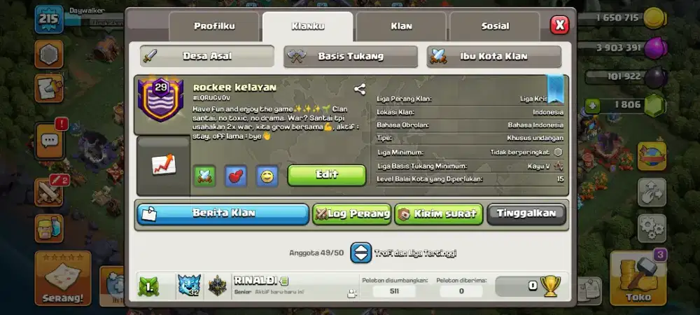 Clan coc level 29