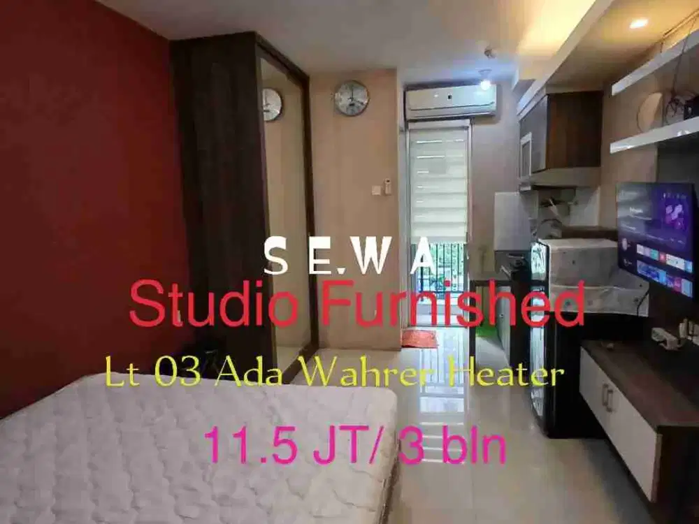 Sewa Apartemen Studio Full Furnish Twr G Bassura City Ada Water Heater