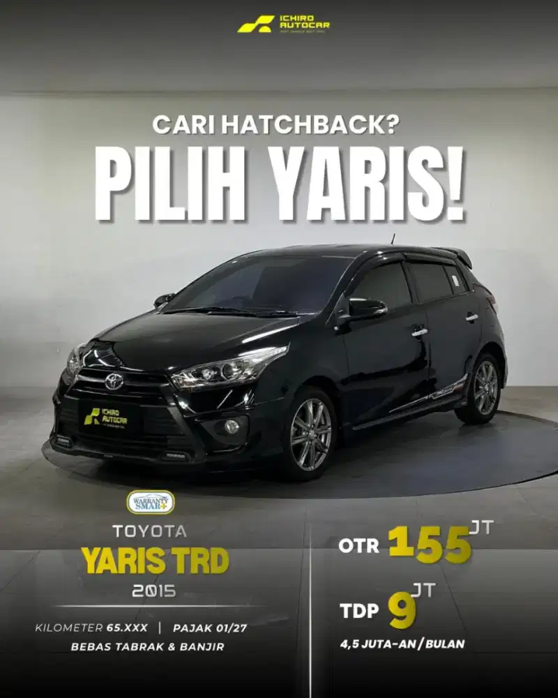 [LOW KM 65RBAN] TOYOTA YARIS TRD SPORTIVO 2015