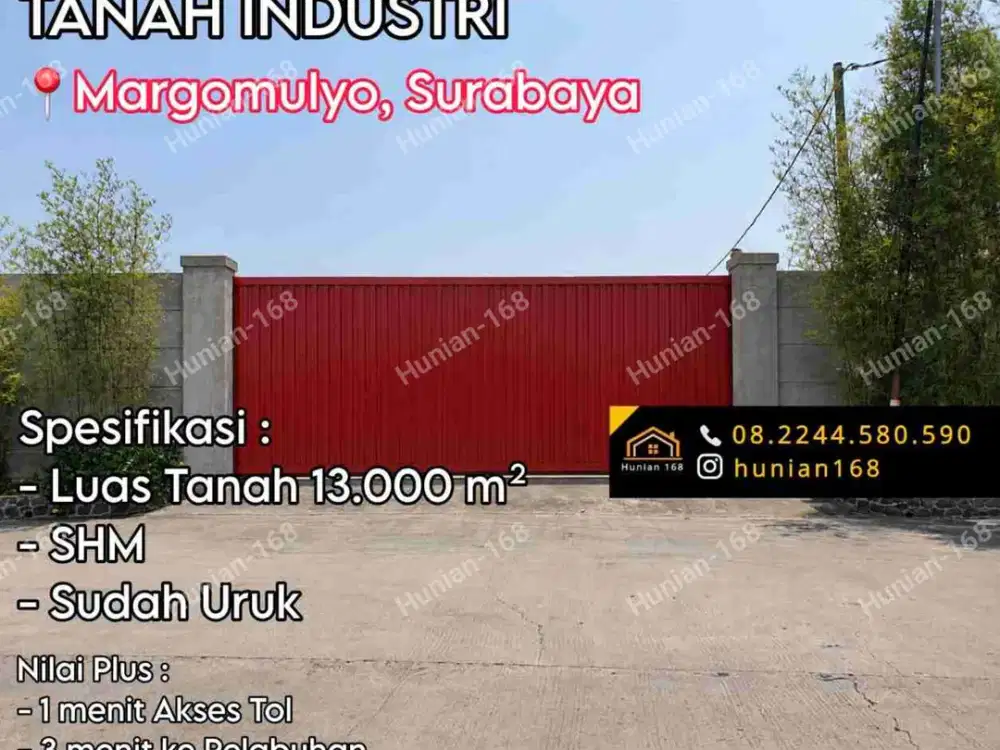Jual Sewa Tanah Industri Gudang Pergudangan Margomulyo Permai Indah Suri Mulia Surabaya Raya Kavling Bekas Pabrik Jaya Sentong Buntaran Angtropolis Barat Utara Tambak Langon Kalianak Osowilangun