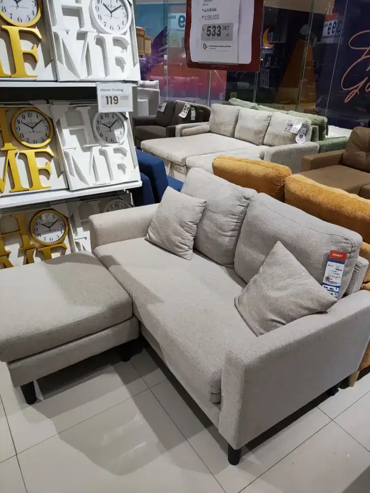 Sofa L minimalis fabric