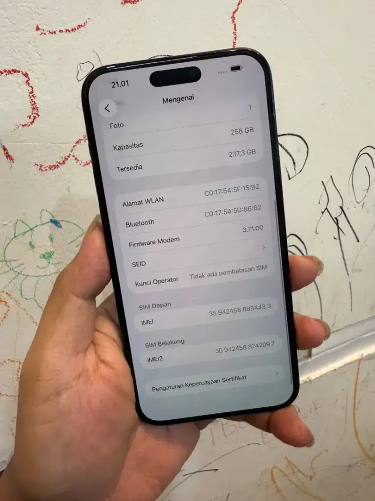iPhone 15 plus 256 dual SIM fisik beacukai