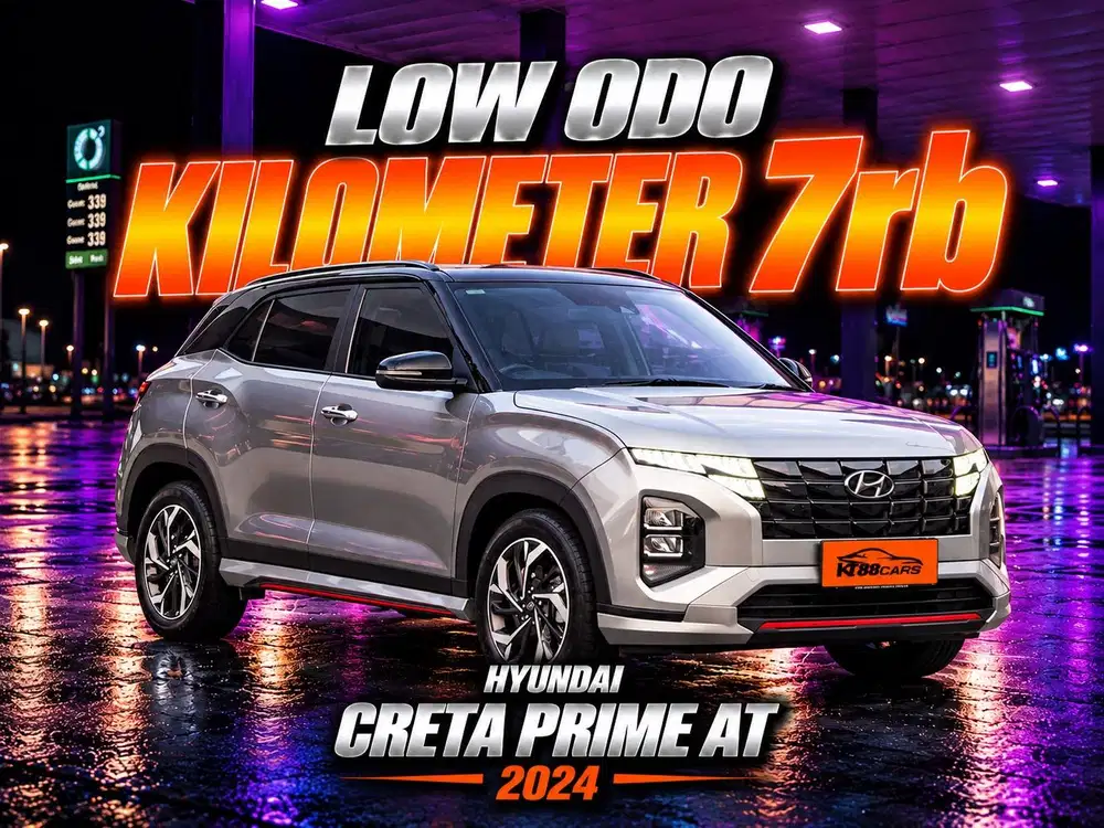 Low odo 7rb Km HYUNDAI CRETA PRIME AT (TWO TONE) 2024
