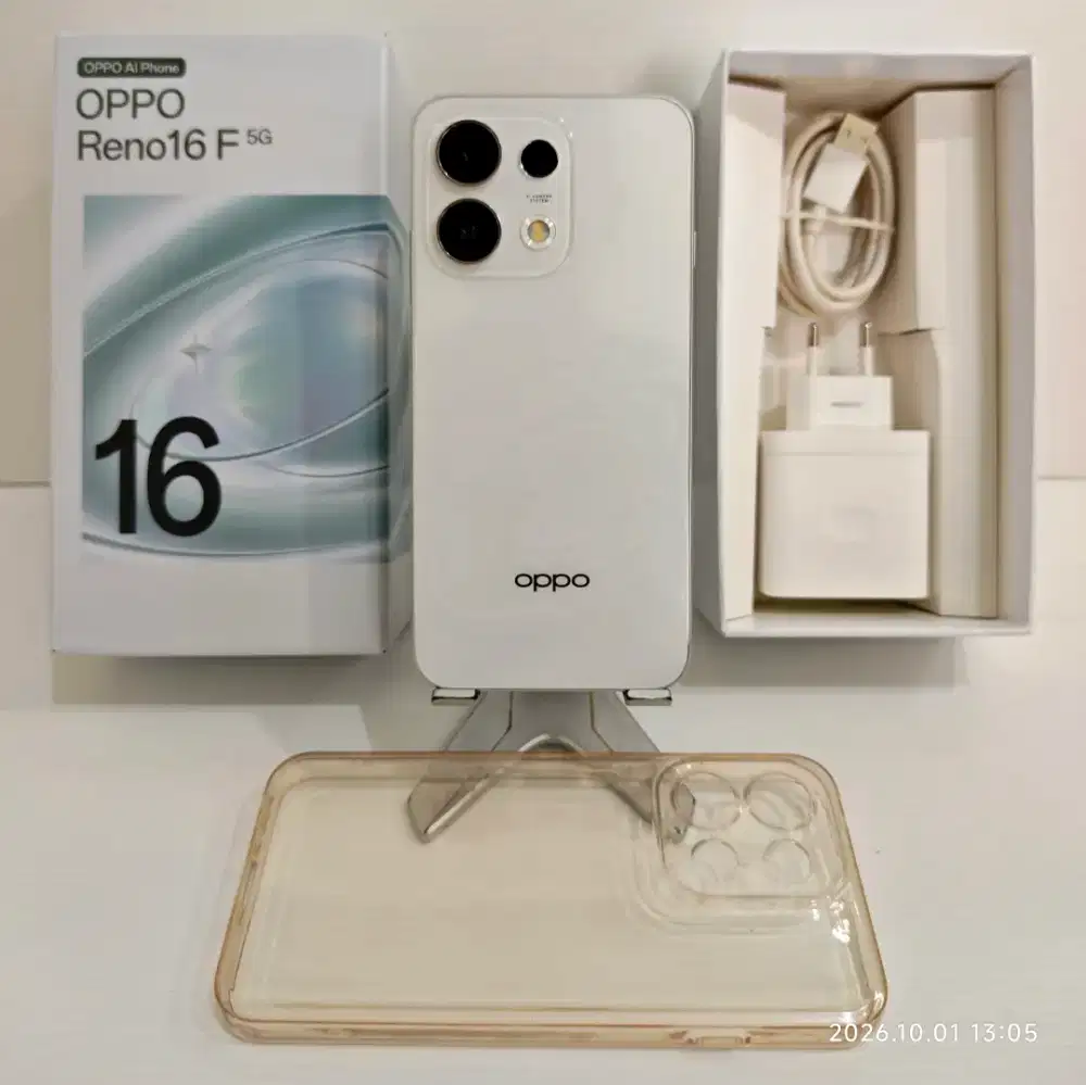 Oppo Reno 16F 5G 8/256 Gb Likenew 98% (HP + Cas) Resmi Juli 27 bisa TT