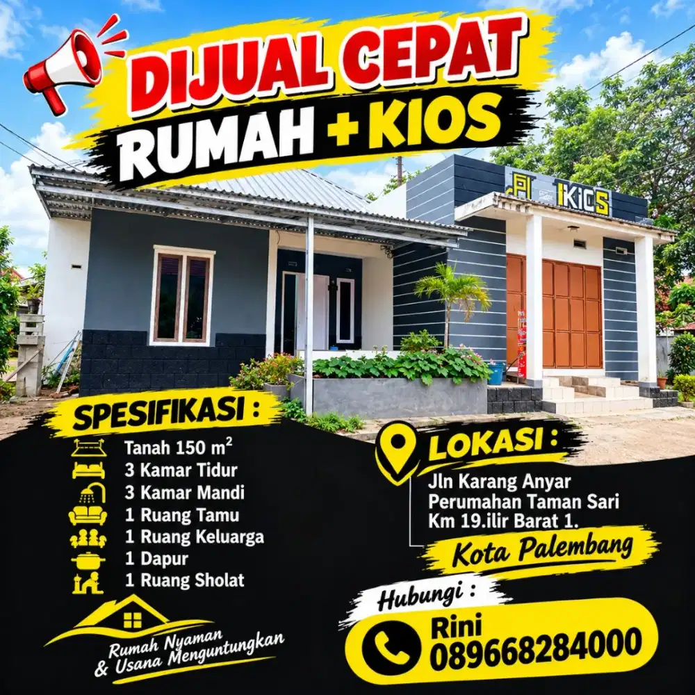 Dijual cepat rumah