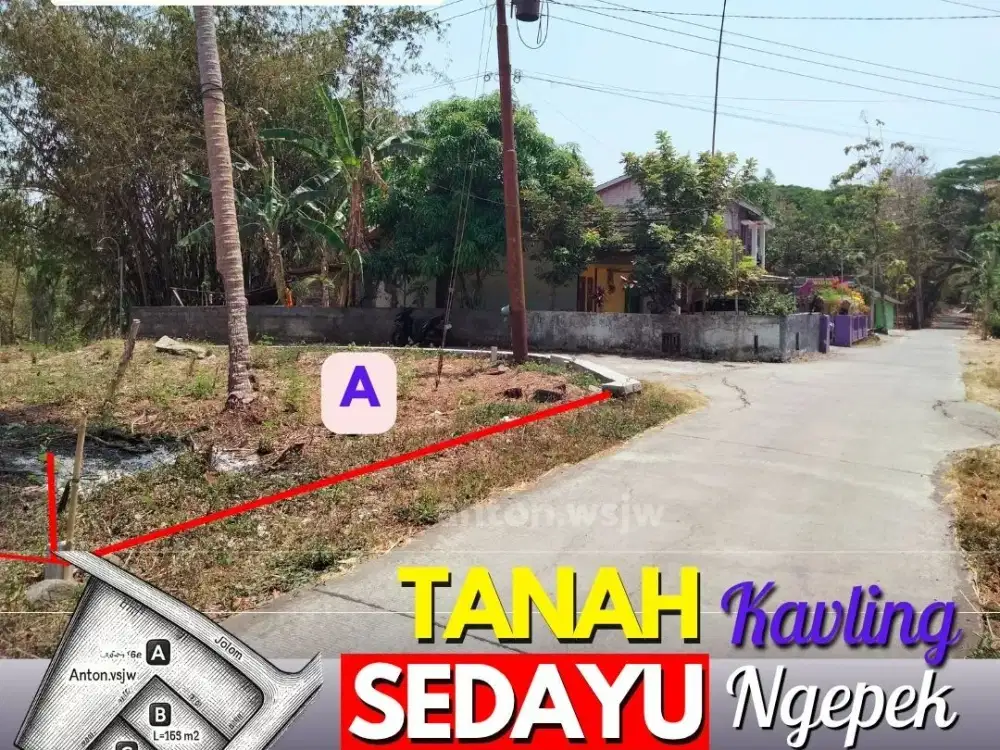 Tanah Kavling Murah Jogja Sedayu Jl. Wates KM 14 LT 656 m2 SHM
