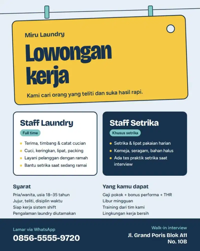 Karyawati Staff laundry