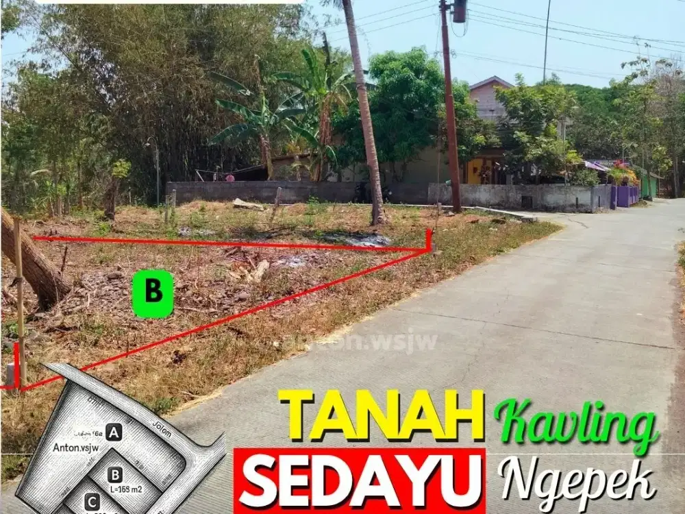 Tanah Kavling Murah Jogja Sedayu Jl. Wates KM 14 LT 154 m2 SHM