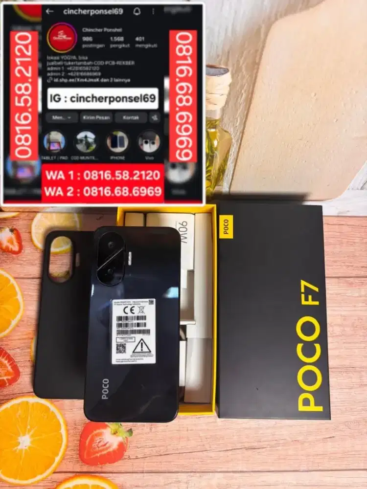Jual HP Poco F7 5G 12/512 likenew istimewa grns masih AKTIF