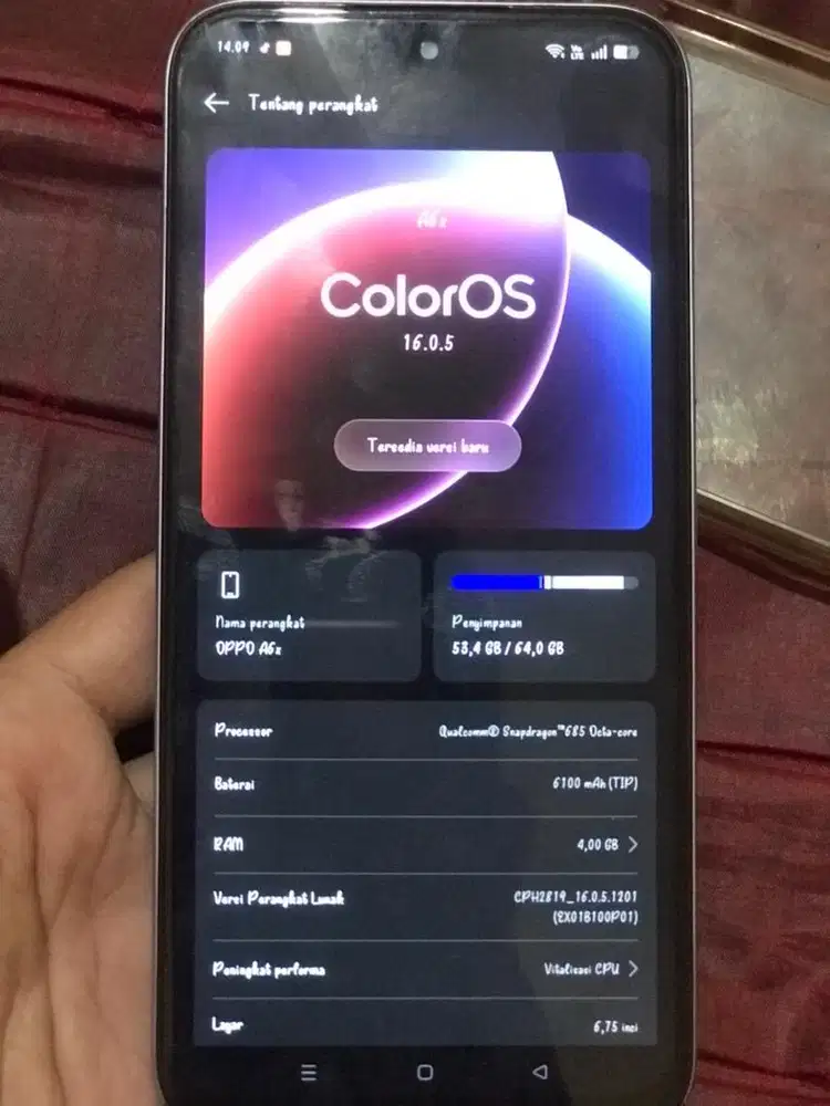oppo a6x 4/64 batangan bt iphone