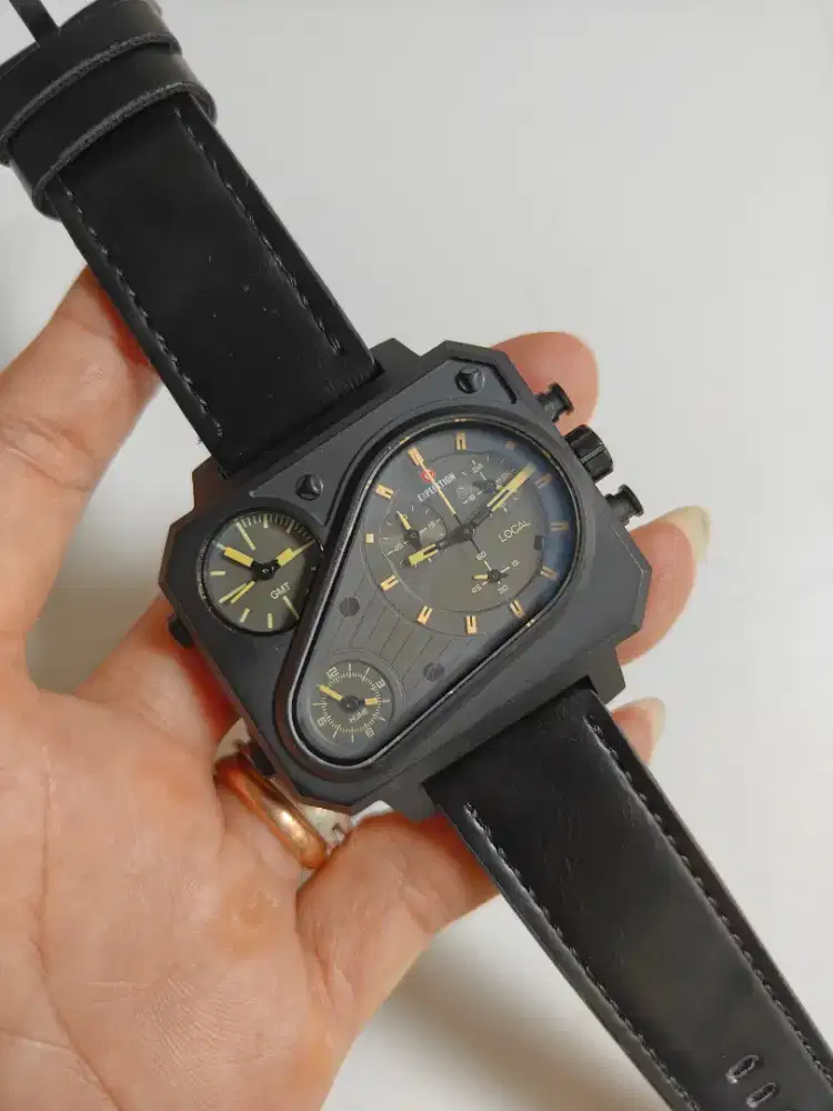 Expedition triple time Chronograph E6616MT original bekas bagus normal