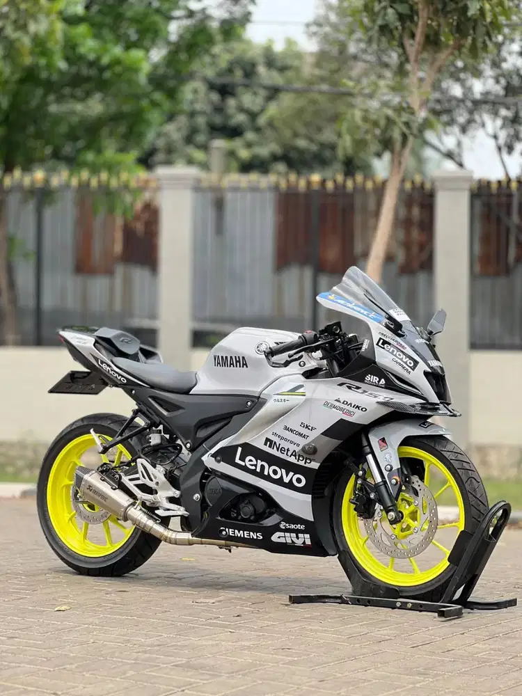 YAMAHA R15 V4 GREY 2023 KM 200 PERAK PAJAK PANJANG SIAP TOURING