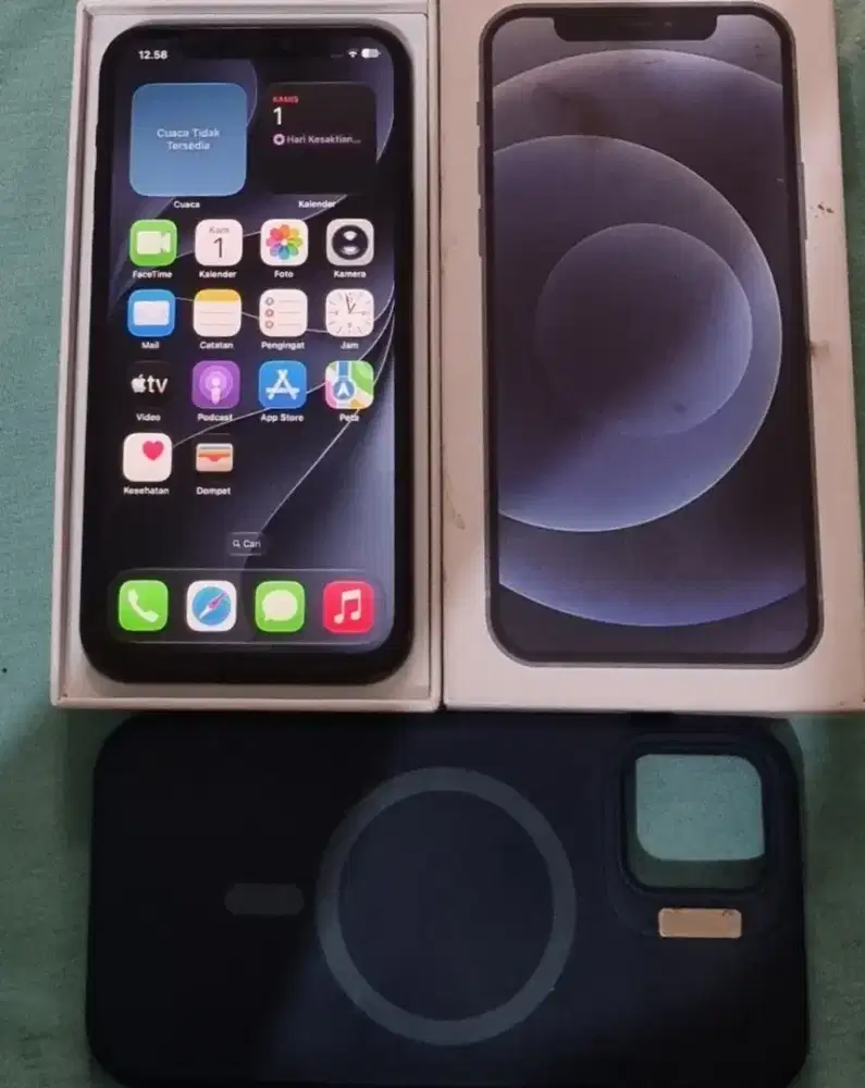 Iphone 12 64gb hp dus kabel data