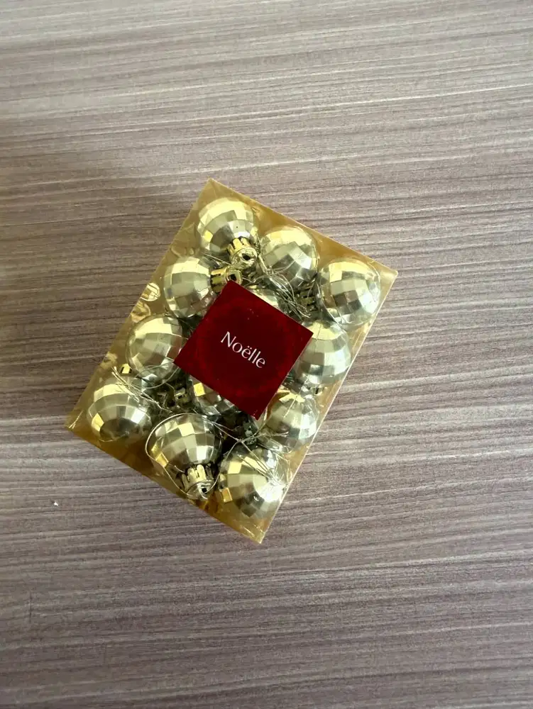 Bola Hiasan Pohon Natal Gold Disco Kecil / Mini Christmas Ornaments