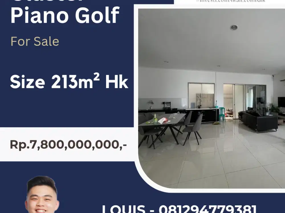 RUMAH HOEK CLUSTER PIANO GOLF ISLAND JUAL